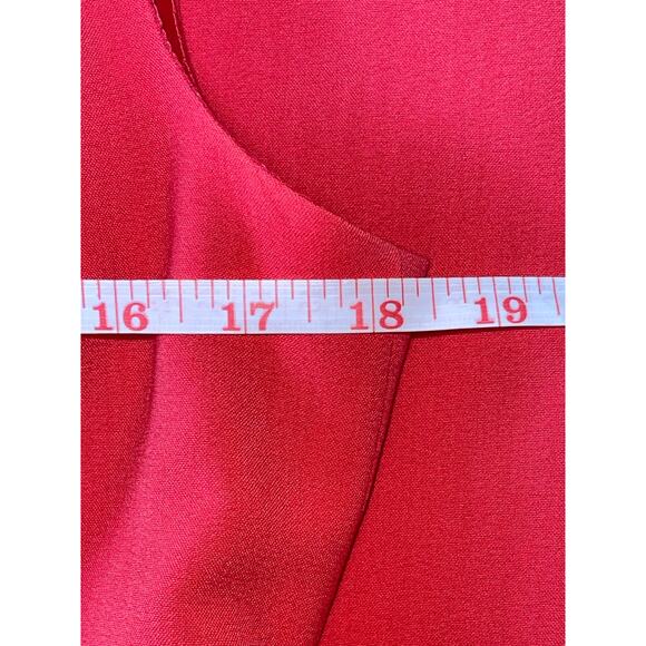 Womens Black Label by Evan Picone Red Coral Sleeveless Sheath Midi Dress 10‎ - Picture 5 of 8